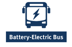 An icon representing battery electric bus