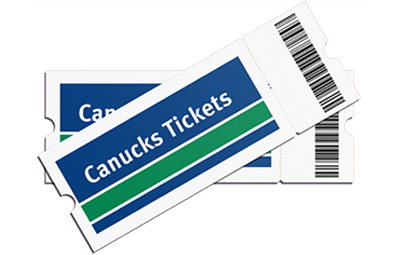 Set of Canucks tickets illustration