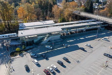 A SkyTrain leaving Coquitlam Central Station
